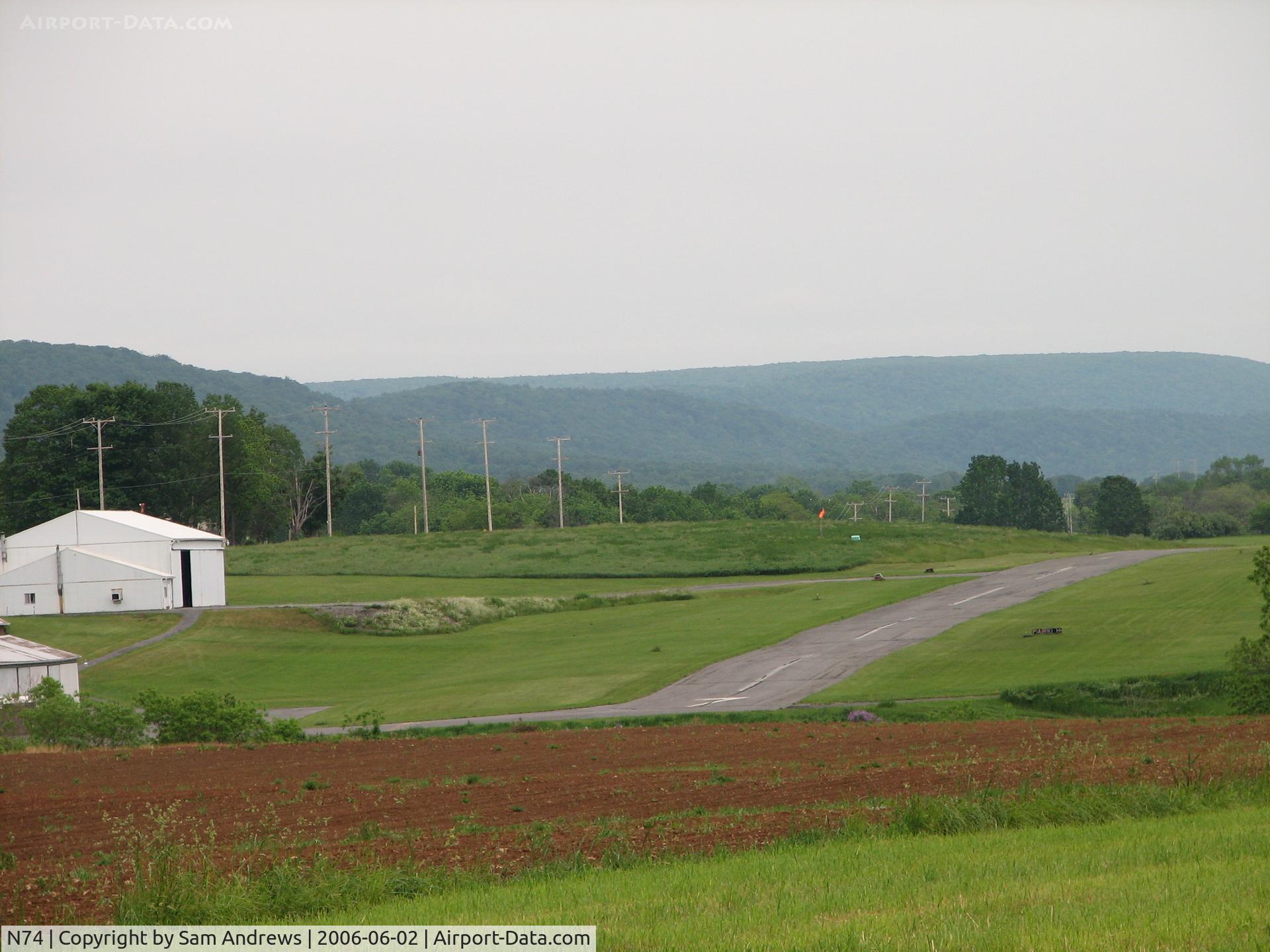 Penns Cave Airport (N74) - Looking east from the next hill over