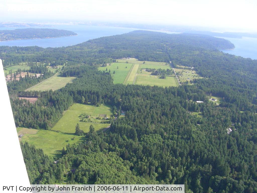 PVT Airport - Wax Orchards, Tacoma is in the Background across the water, we are looking south