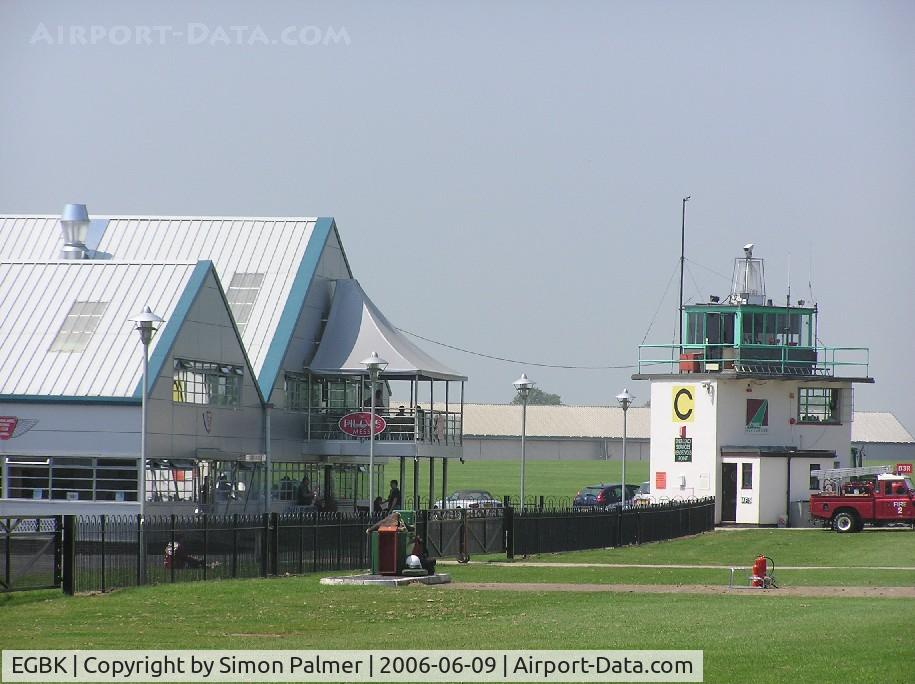 Sywell Aerodrome Airport, Northampton, England United Kingdom (EGBK) - Pilot's Mess and Tower at Sywell