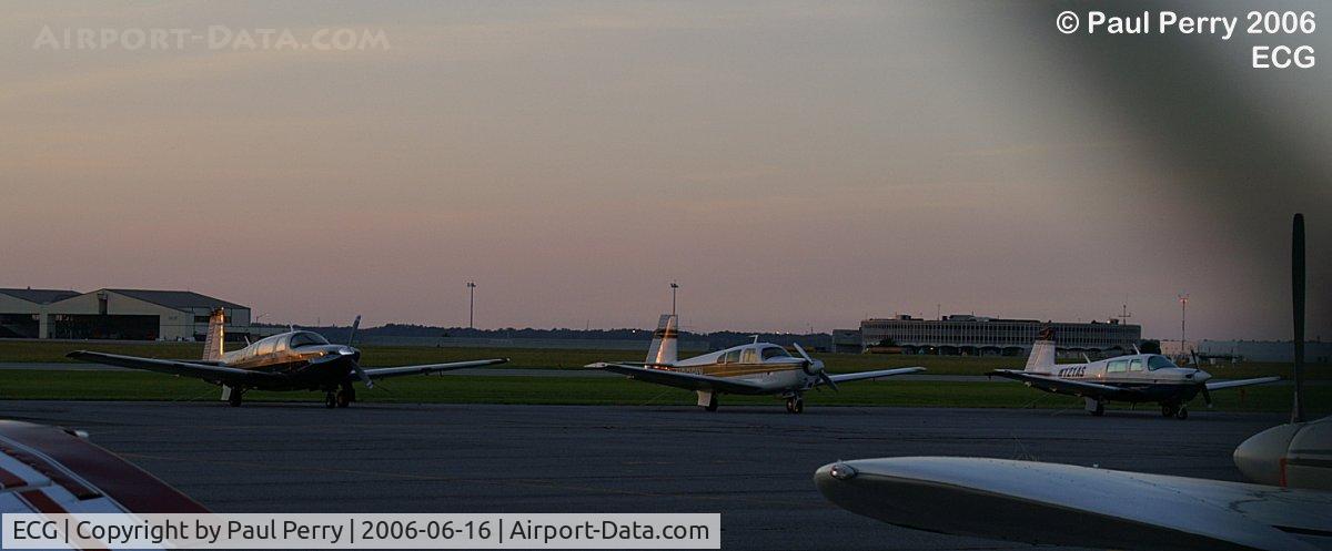 Elizabeth City Cg Air Station/rgnl Airport (ECG) - From the looks of the ramp at sunset, it was a Mooney Invitational!!
