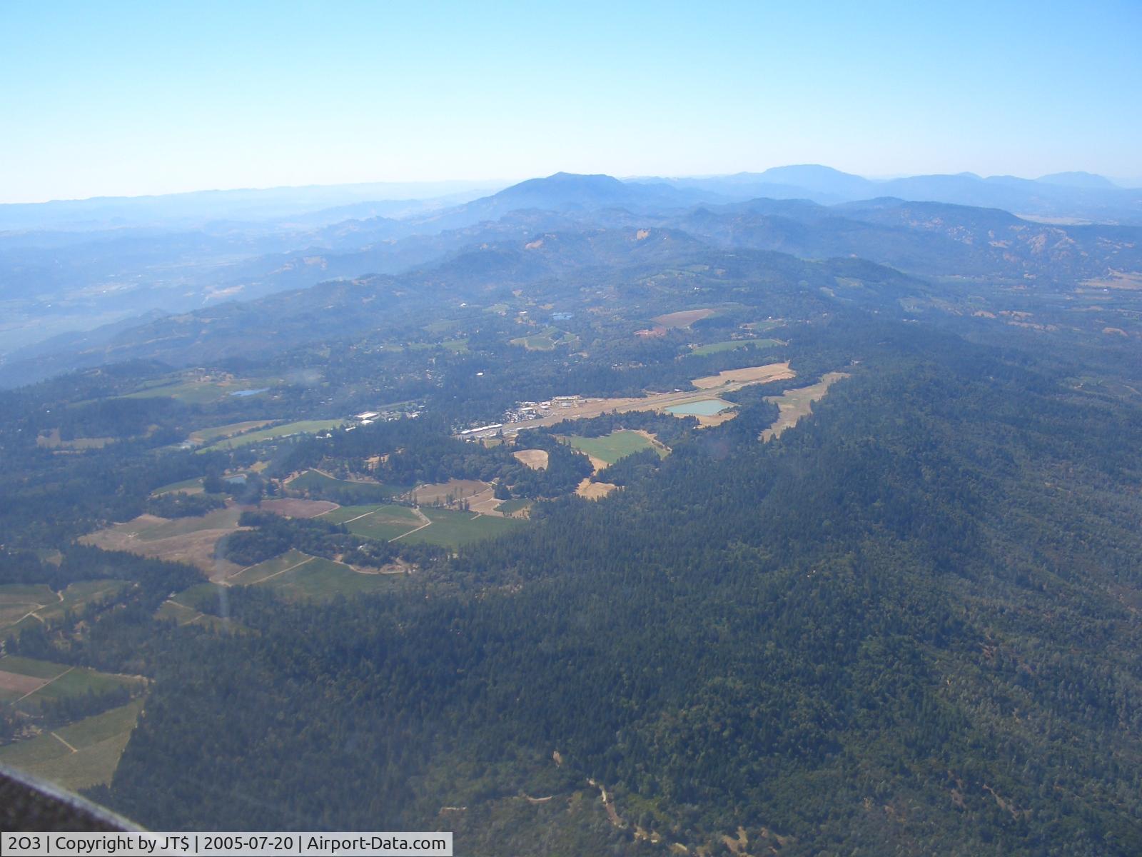 Angwin-parrett Field Airport (2O3) - Aerial above Angwin