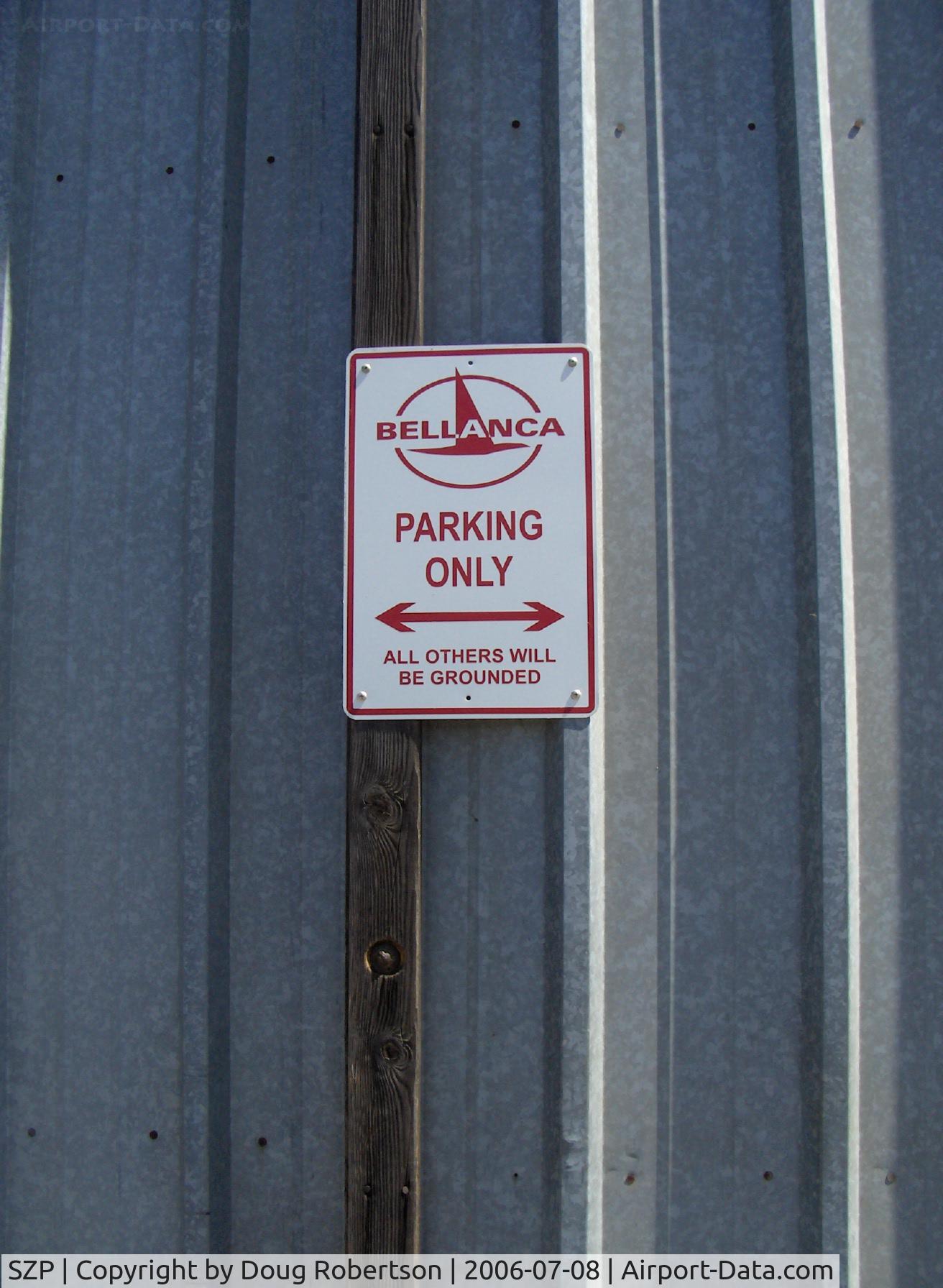 Santa Paula Airport (SZP) - Bellanca parking only