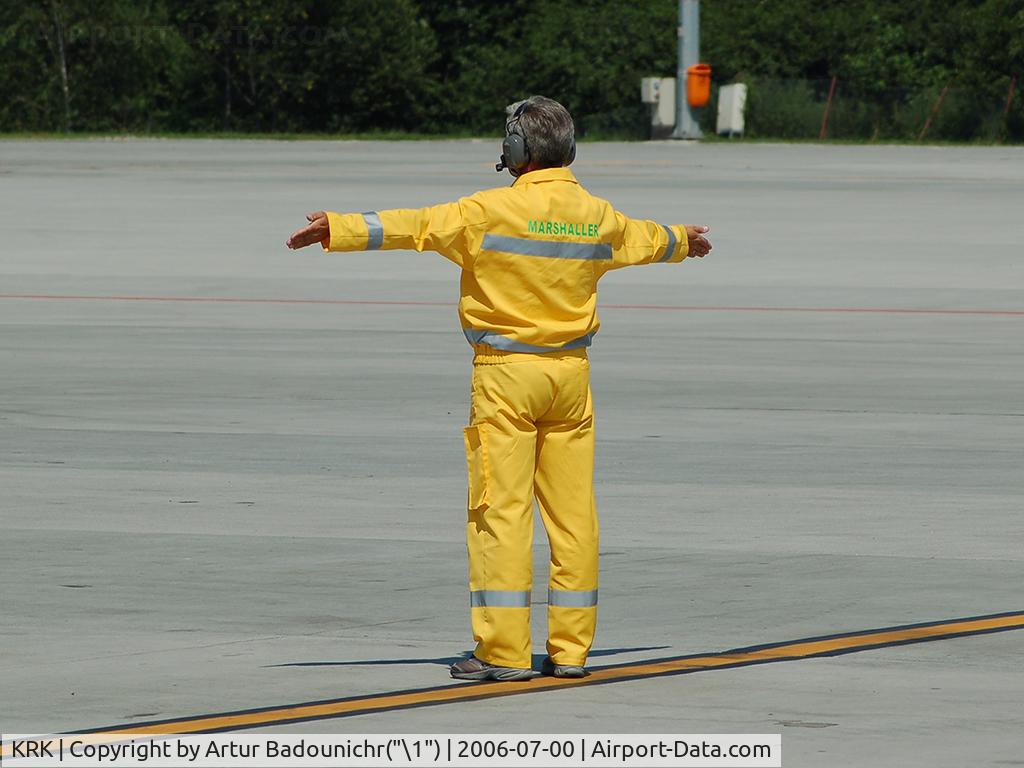 John Paul II International Airport Kraków-Balice, Kraków Poland (KRK) - Marshaller