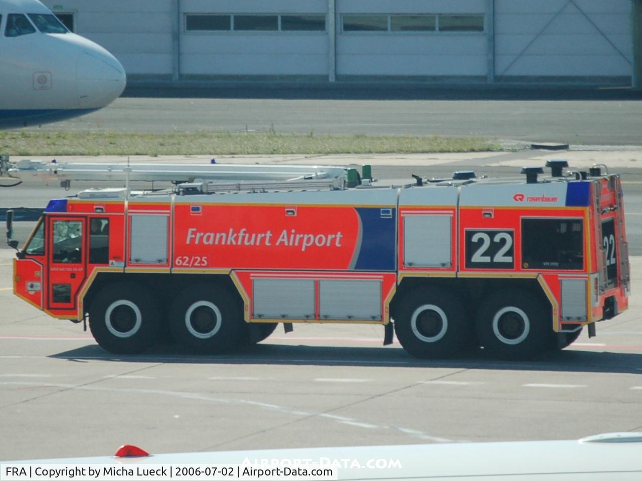 Frankfurt International Airport, Frankfurt am Main Germany (FRA) - Fire Truck 22 at Frankfurt Rhein/Main