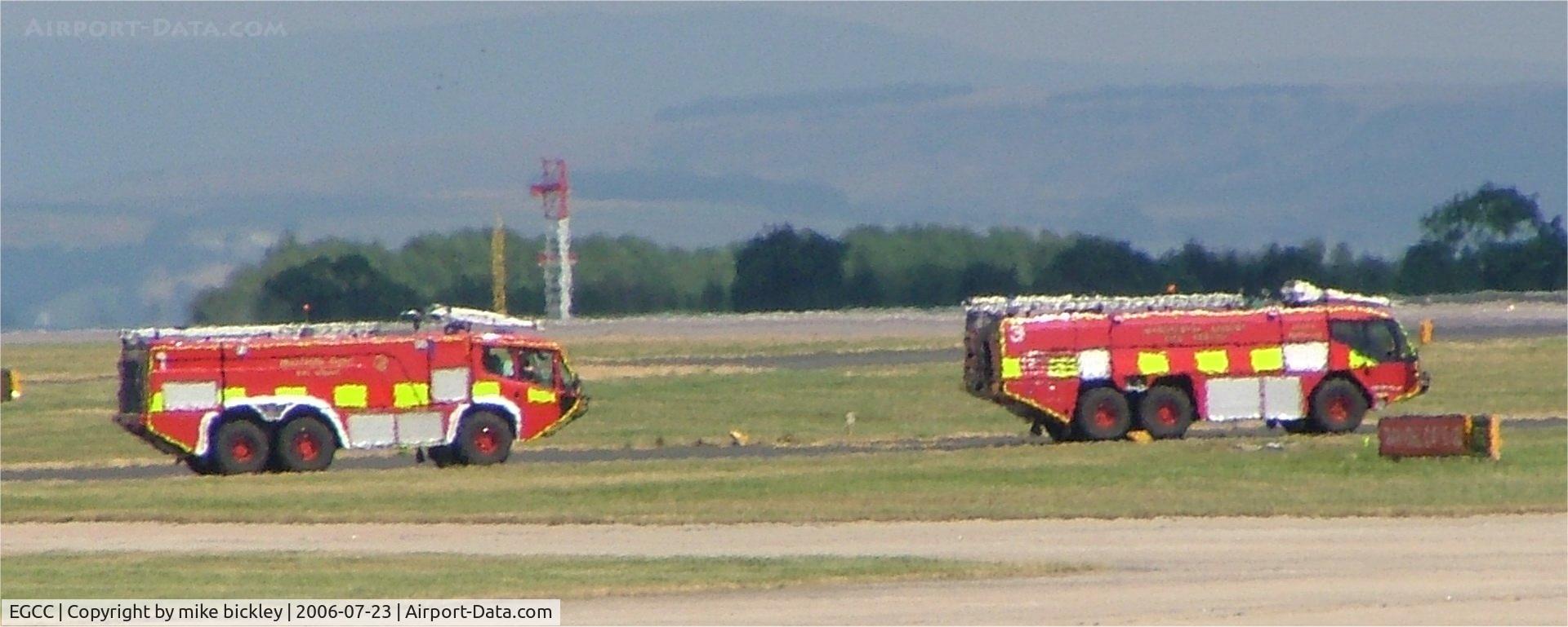 Manchester Airport, Manchester, England United Kingdom (EGCC) - FIRE APPLIANCES CROSS 06R