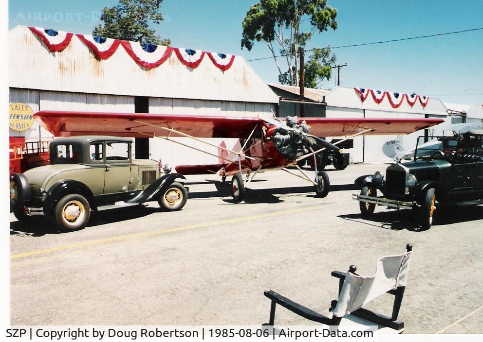 Santa Paula Airport (SZP) - SZP's 55th Anniversary Period Airplanes (Curtiss-Robertson Aircraft Manufacturing Co. Curtiss Robin C1) and Automobiles-August 1985