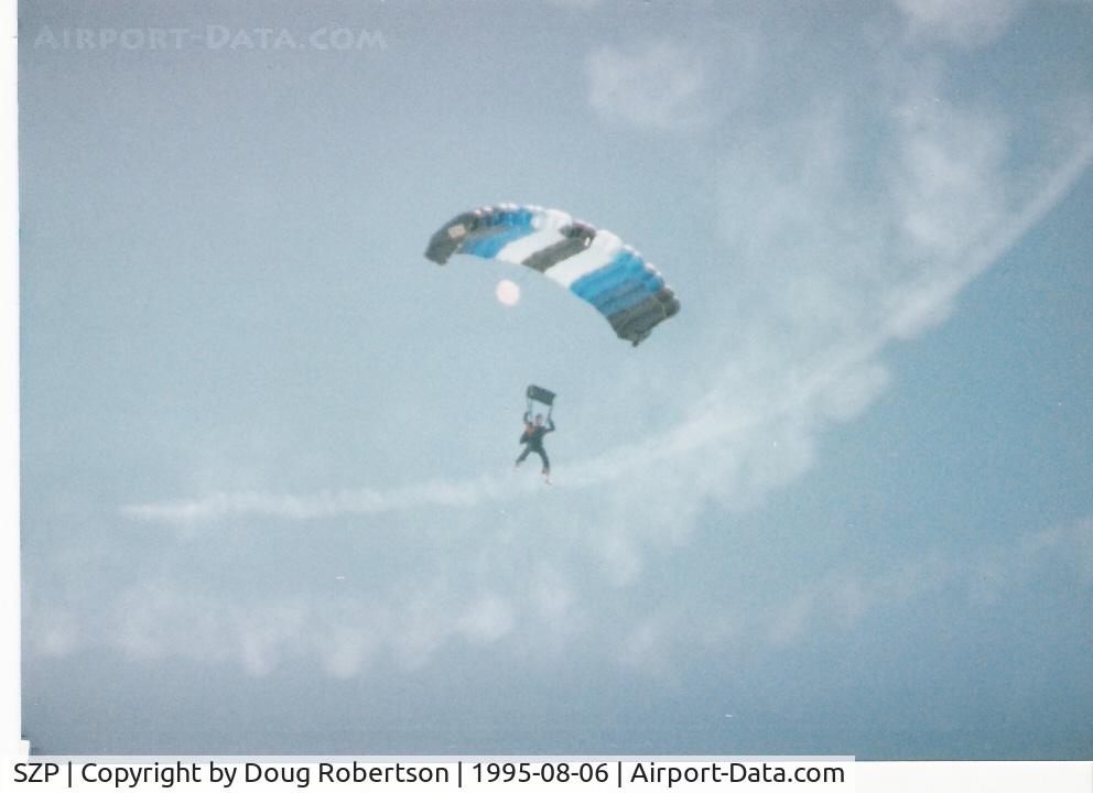 Santa Paula Airport (SZP) - SZP's 65th Anniversary Airshow Parachutists-#3 of 4 shots