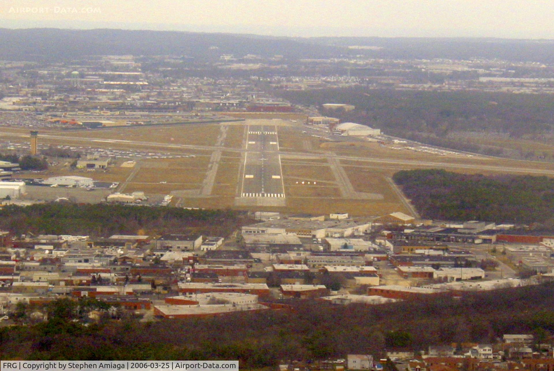 Republic Airport (FRG) - 2 mile final for RWY 1 at Republic.