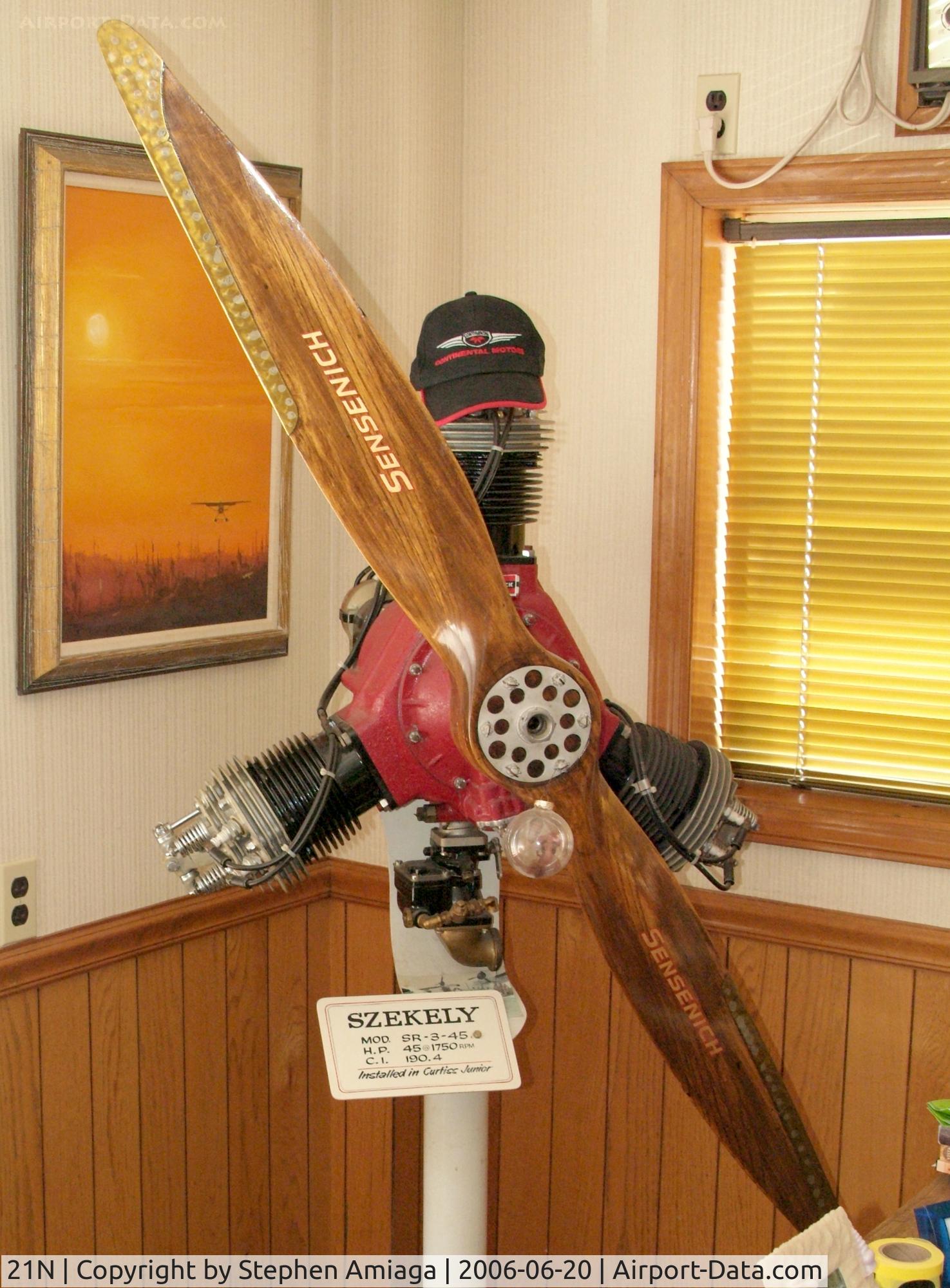 Mattituck Airport (21N) - A Szekley (Say-Kay) Engine from a Curtiss Junior...