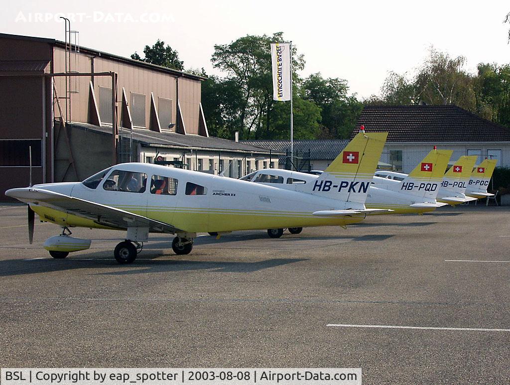 EuroAirport Basel-Mulhouse-Freiburg, Basel (Switzerland), Mulhouse (France) and Freiburg (Germany) France (BSL) - A part of the Flying-School of Basel