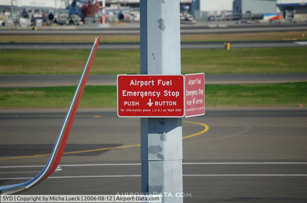 Sydney Airport, Mascot, New South Wales Australia (SYD) - Sign next to the winglet of a B737
