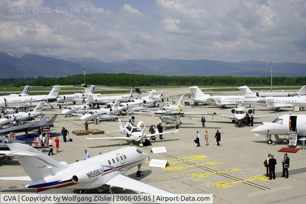 Geneva Cointrin International Airport, Geneva Switzerland (GVA) - EBACE 2006 Static Display