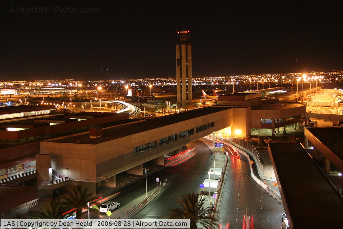 Harry Reid International Airport (LAS) - Las Vegas McCarran Int'l at night.