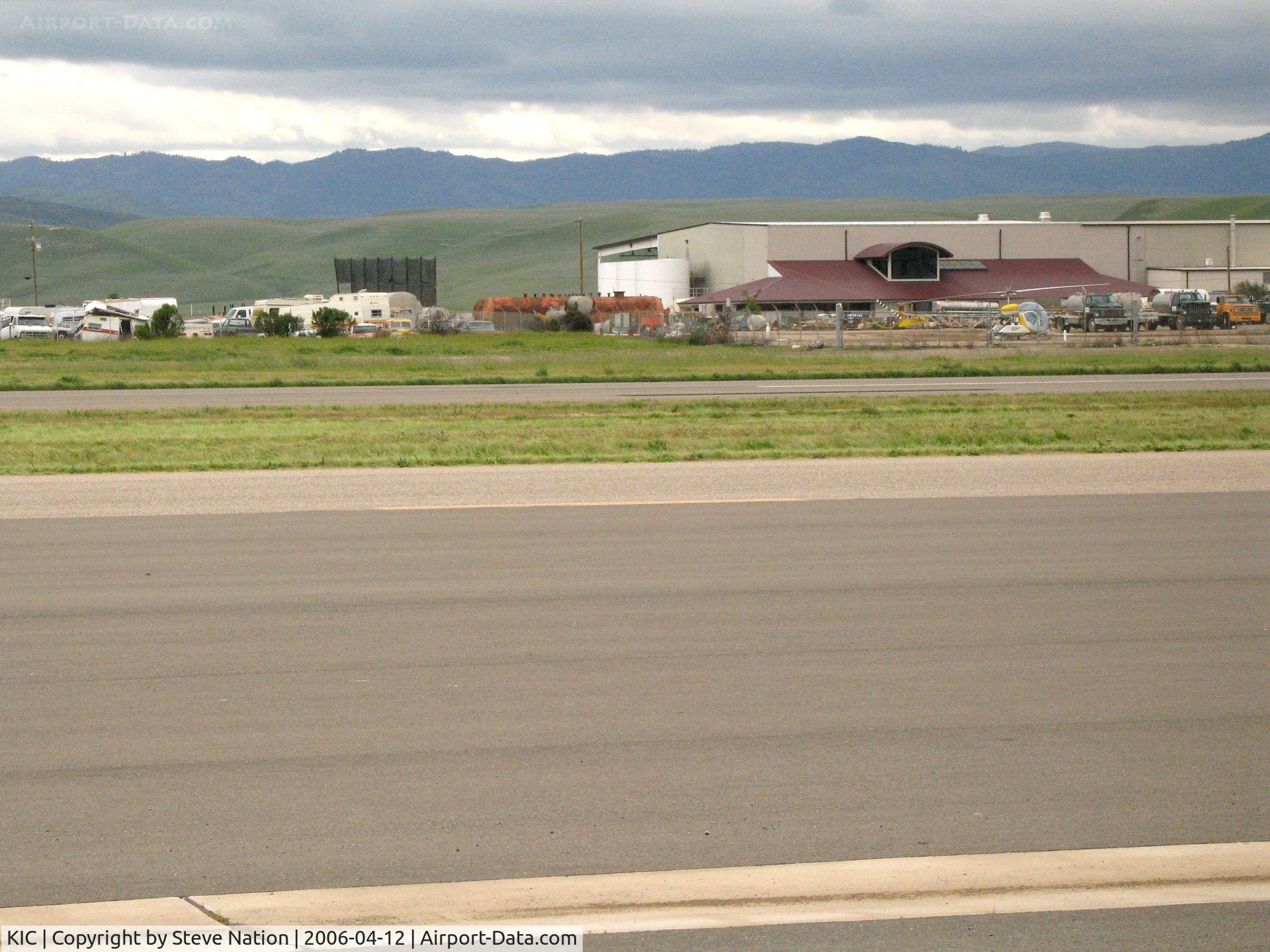Mesa Del Rey Airport (KIC) - Soilserv's helicopter and chemicals yard across runway @ Mesa Del Rey Airport, King City, CA