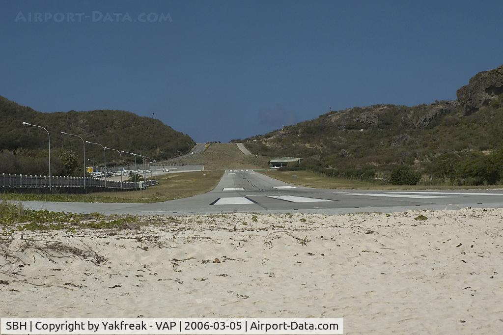 Gustaf III Airport, St. Jean, Saint Barthélemy Guadeloupe (SBH) - view from the beach