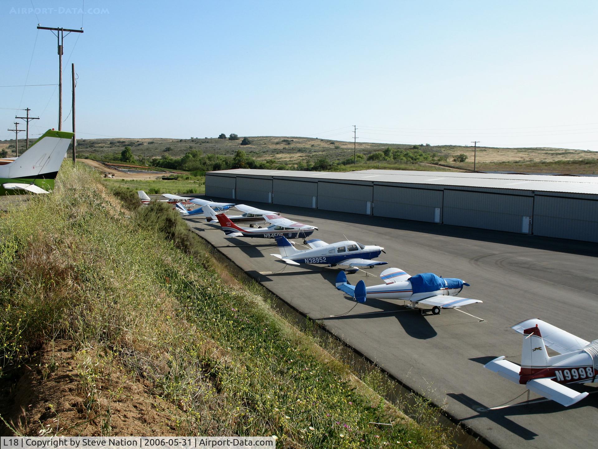 Fallbrook Community Airpark Airport (L18) - Flight-line from one of 