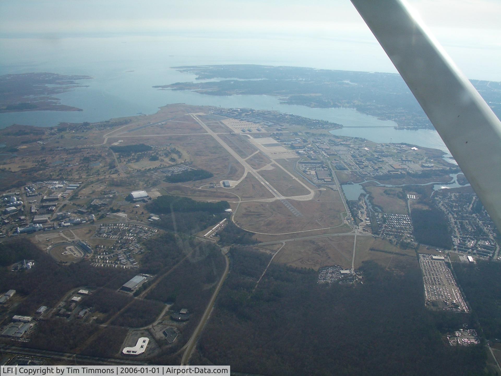 Langley Afb Airport (LFI) - Aerial view of KLFI and vicinity