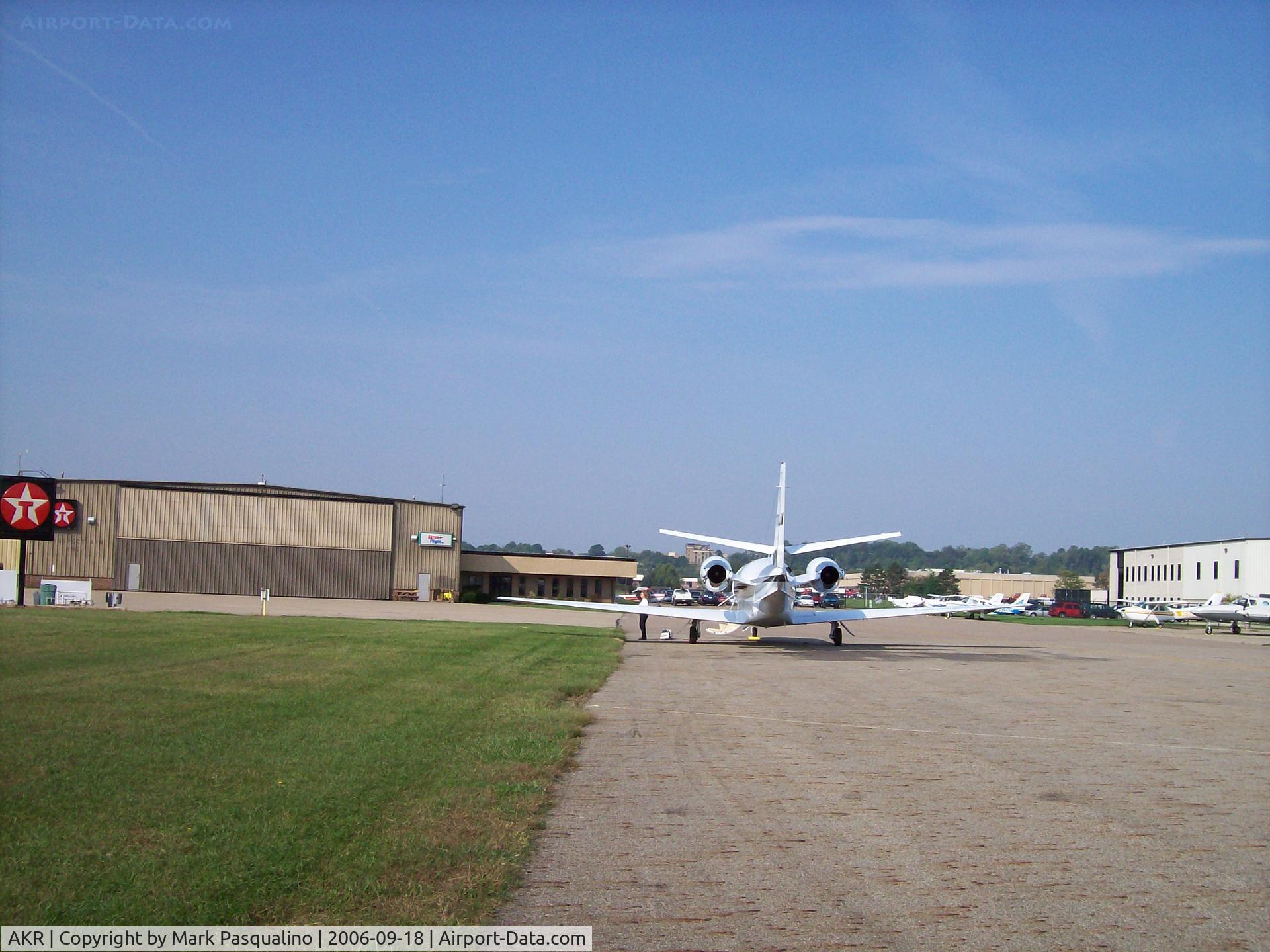 Akron Fulton International Airport (AKR) - General Aviation parking ramp