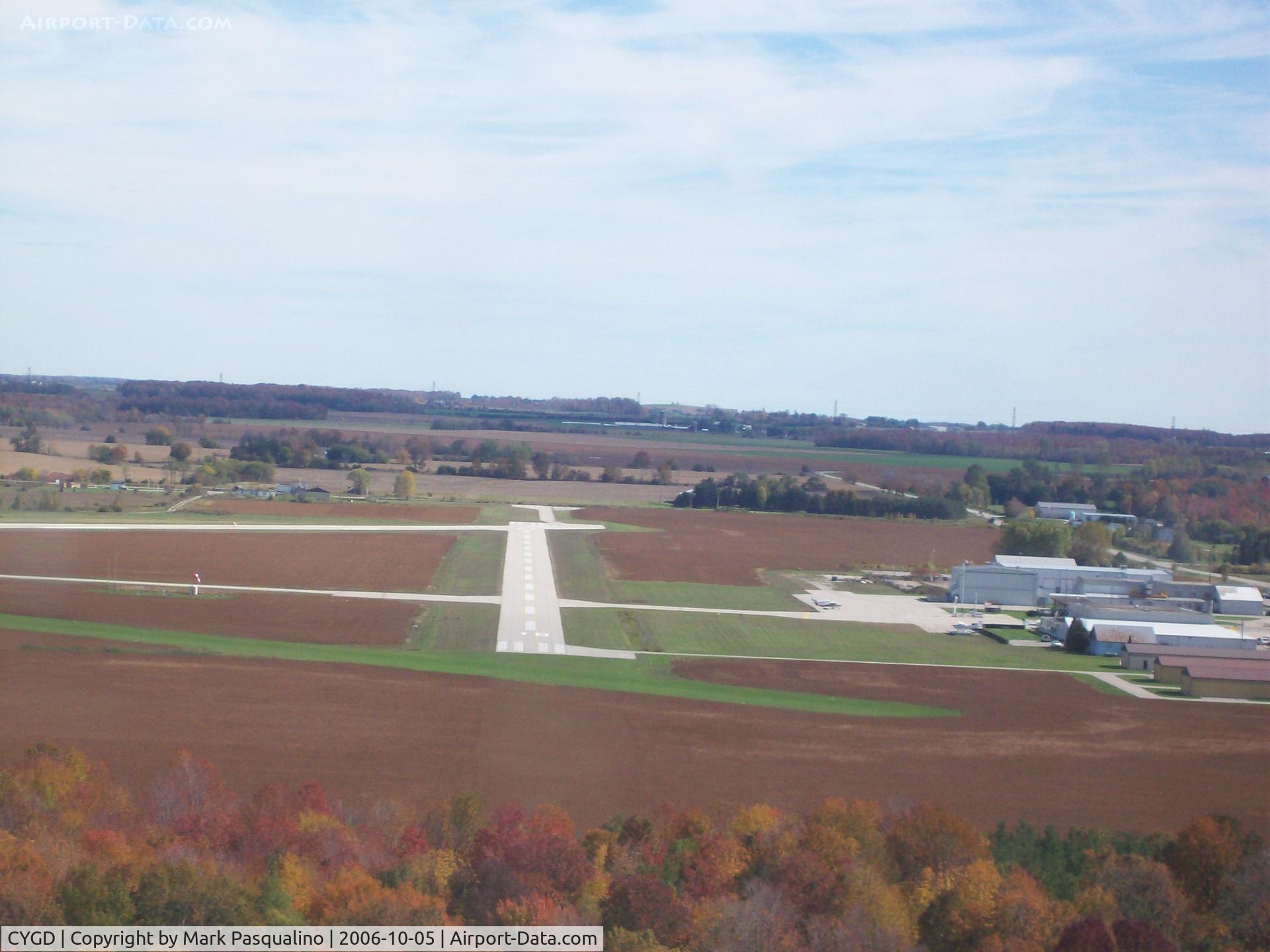 Goderich Airport (Goderich Municipal Airport), Goderich, Ontario Canada (CYGD) - Final approach Runway 10 at Goderich, Ontario
