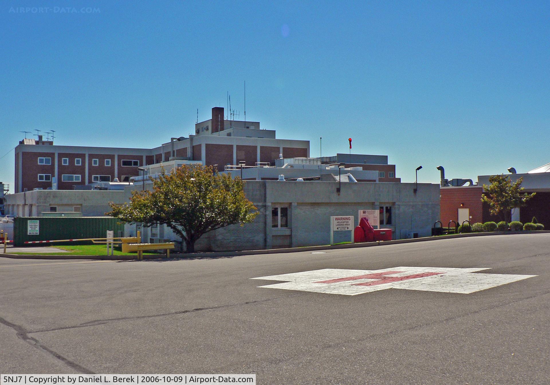 Warren Hospital Heliport (5NJ7) - This heliport serves the emergency wing of Warren County Medical Center, Phillipsburg, NJ.