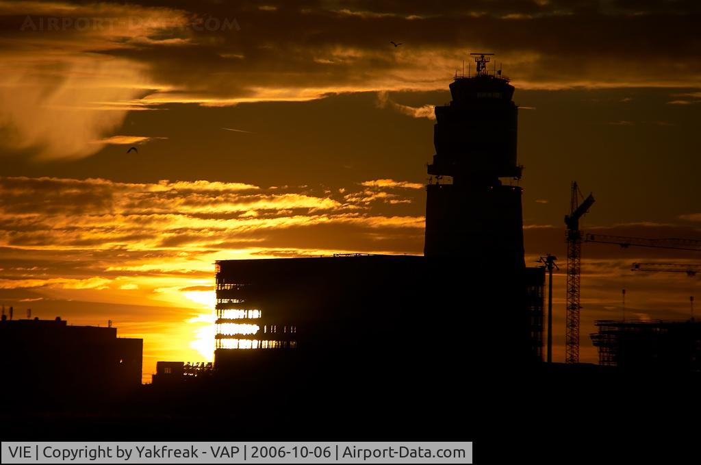 Vienna International Airport, Vienna Austria (VIE) - Sunset over vienna