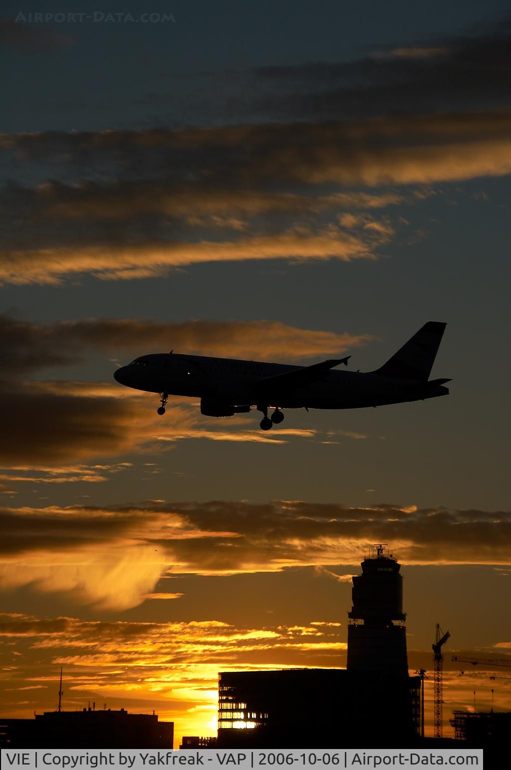 Vienna International Airport, Vienna Austria (VIE) - Sunset over vienna