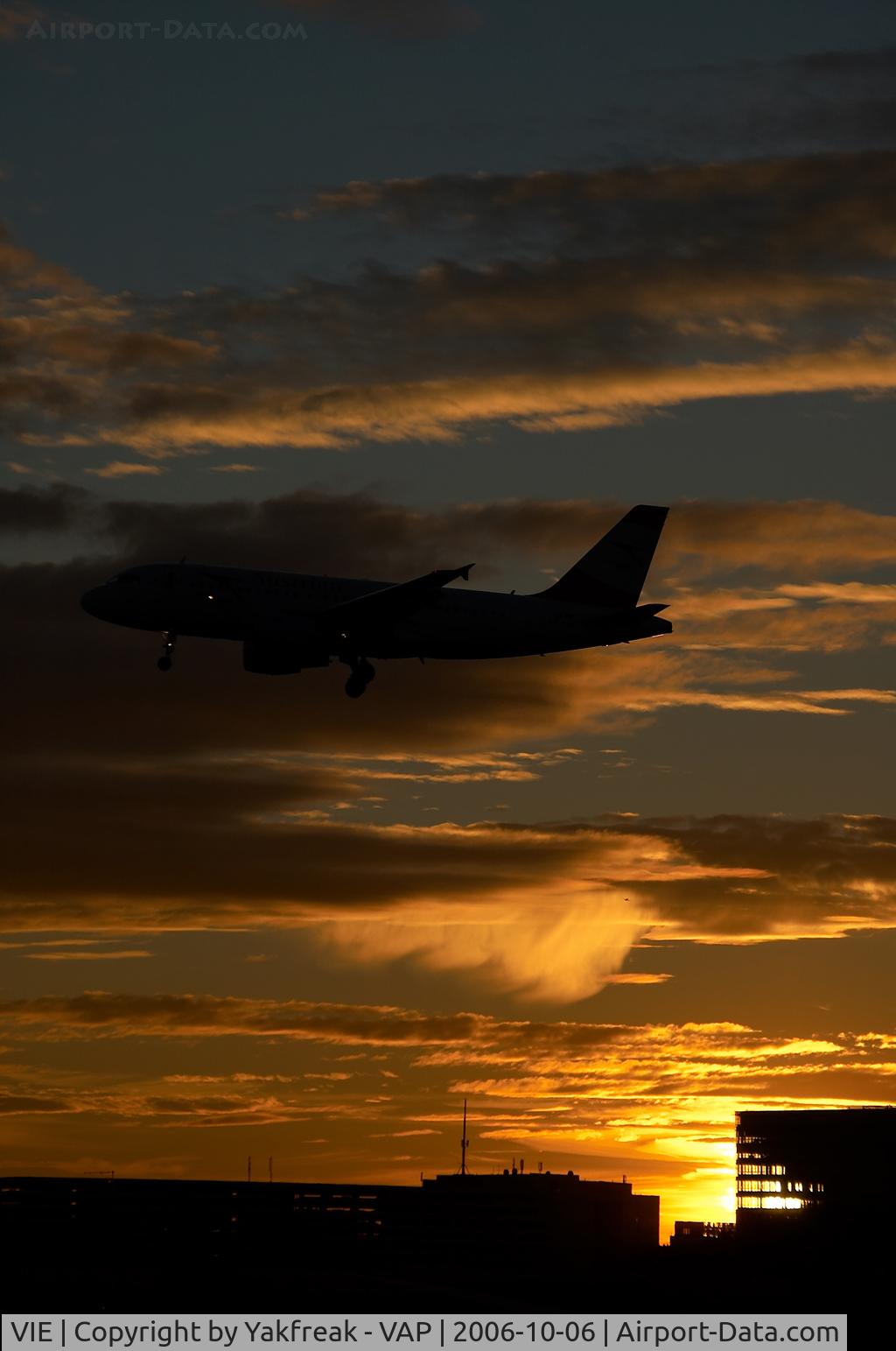 Vienna International Airport, Vienna Austria (VIE) - Sunset over vienna