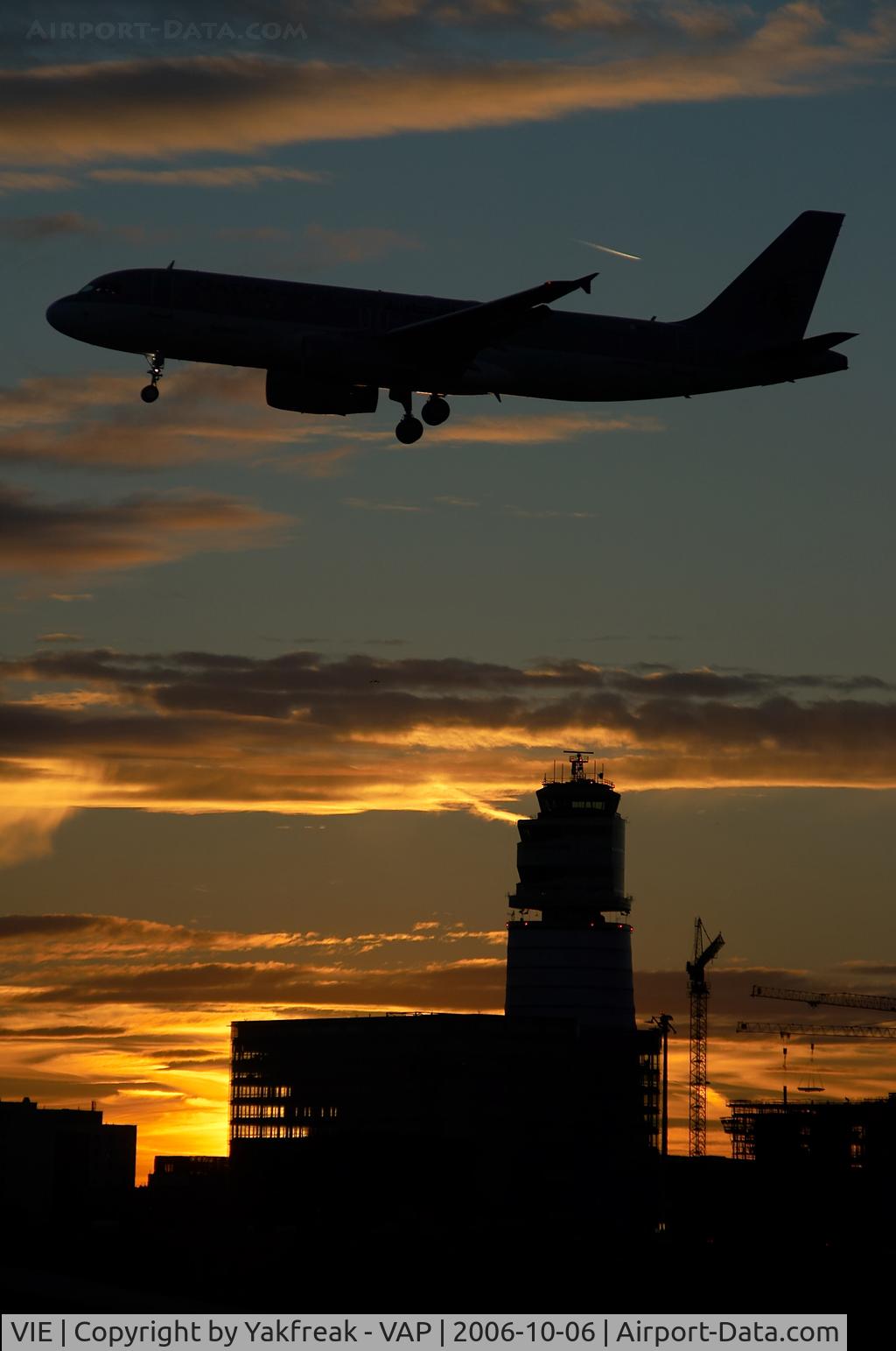 Vienna International Airport, Vienna Austria (VIE) - Sunset over vienna