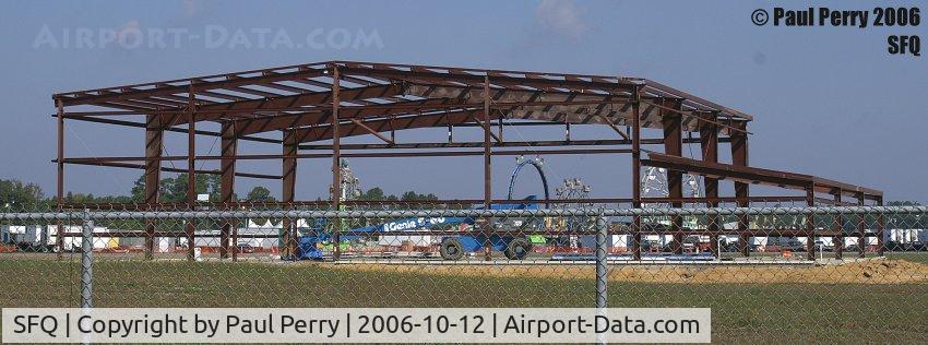 Suffolk Executive Airport (SFQ) - New structure going up, set well away from all the others