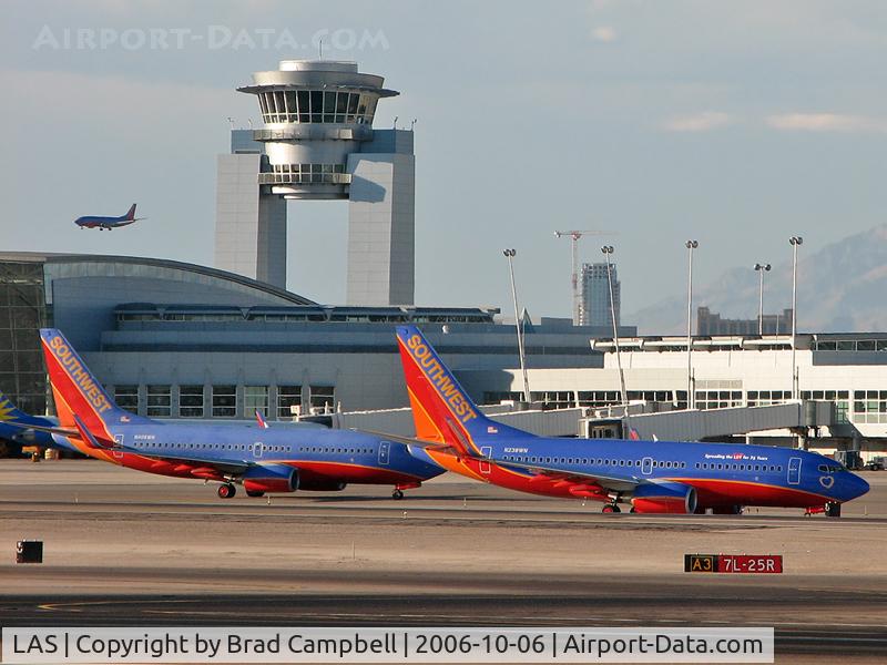 Harry Reid International Airport (LAS) - McCarran's ATCT and Southwest Airlines all around.