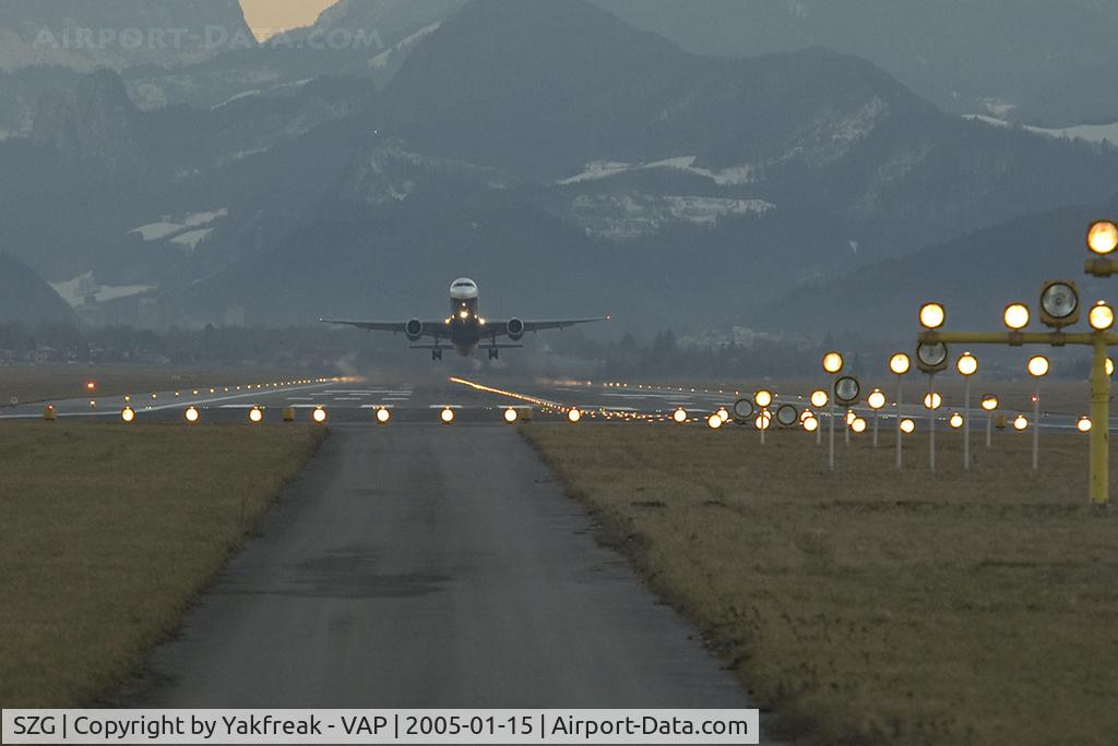 Salzburg Airport, Salzburg Austria (SZG) - Monarch 757-200 G-DAJB taking off