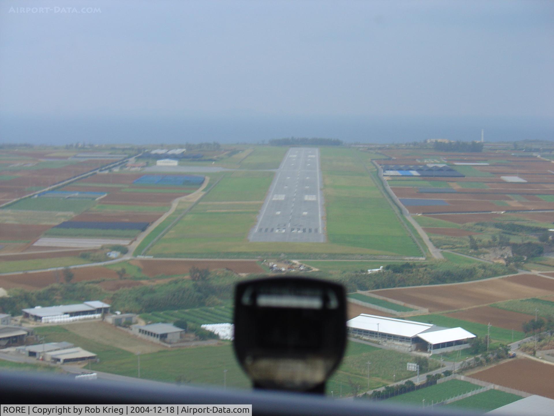 Iejima Airport, Ie, Okinawa Japan (RORE) - Final approach, runway 4, Ie Shima