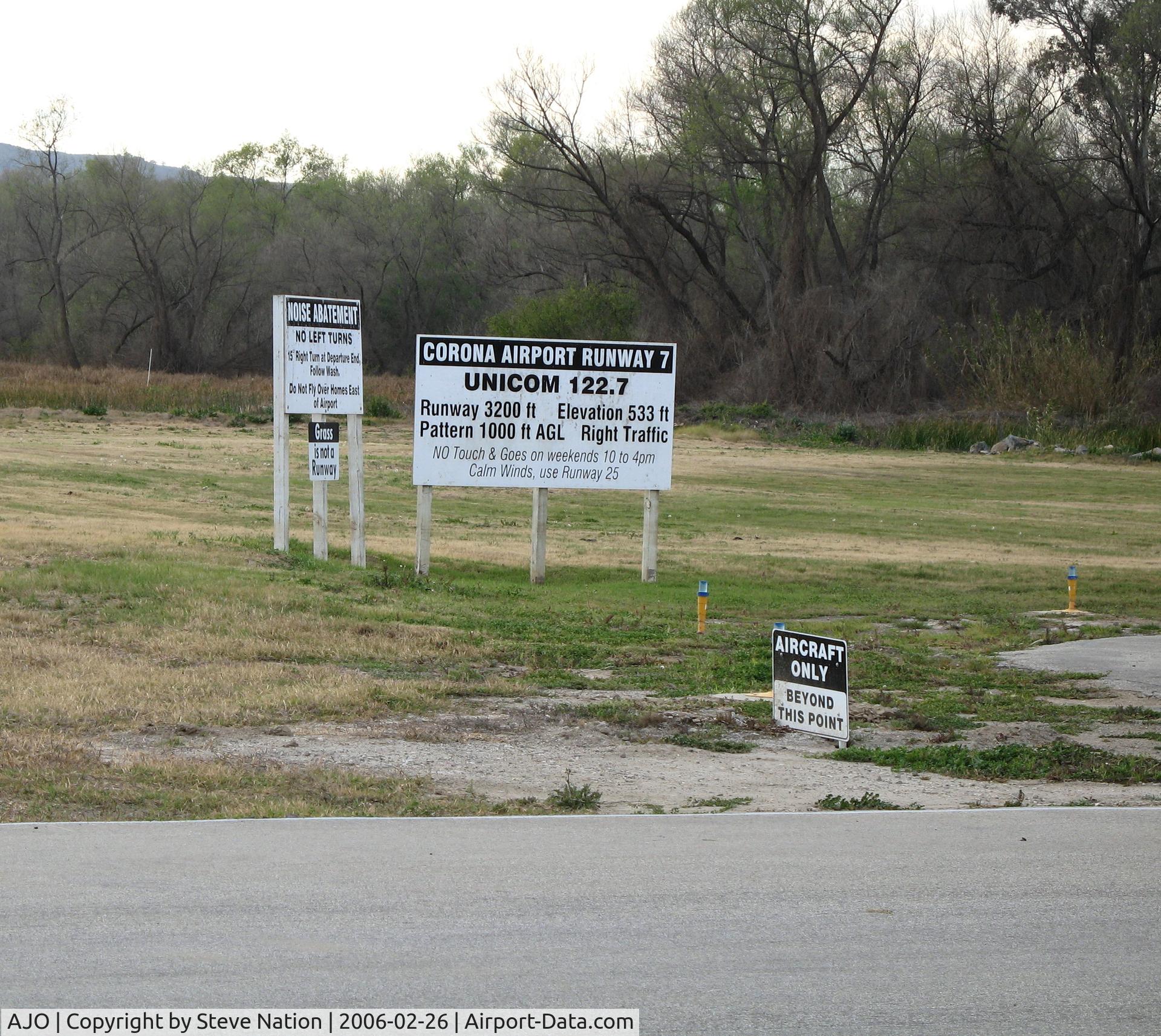 Corona Municipal Airport (AJO) - End of Runway 07 @ Corona Municipal Airport, CA