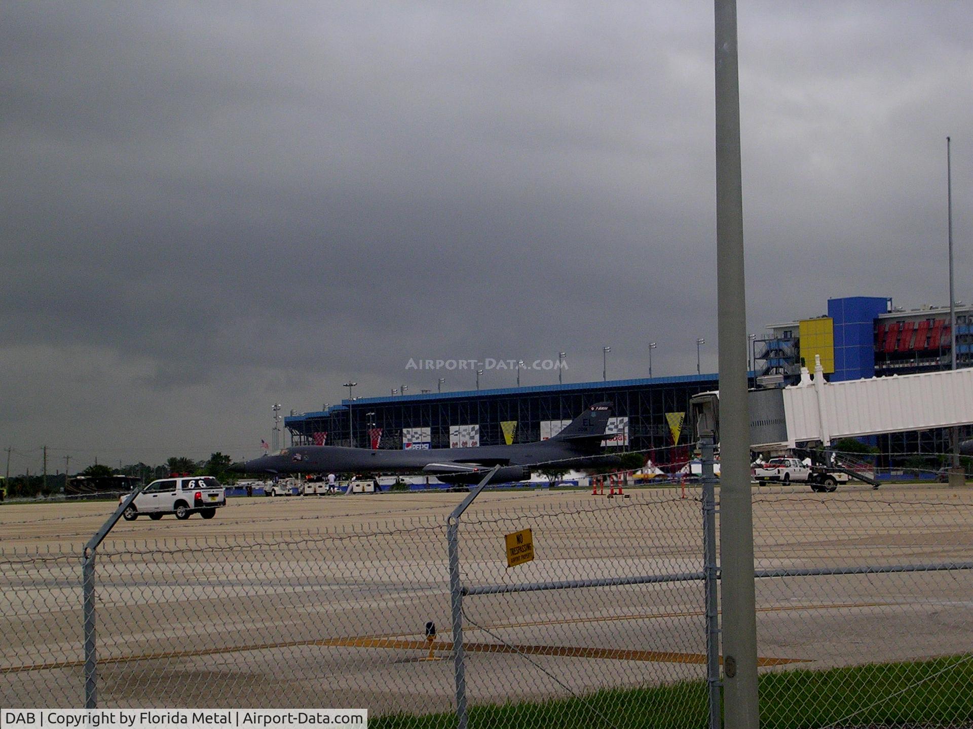 Daytona Beach International Airport (DAB) - B-1 Bomber parked at DAB with approaching storm