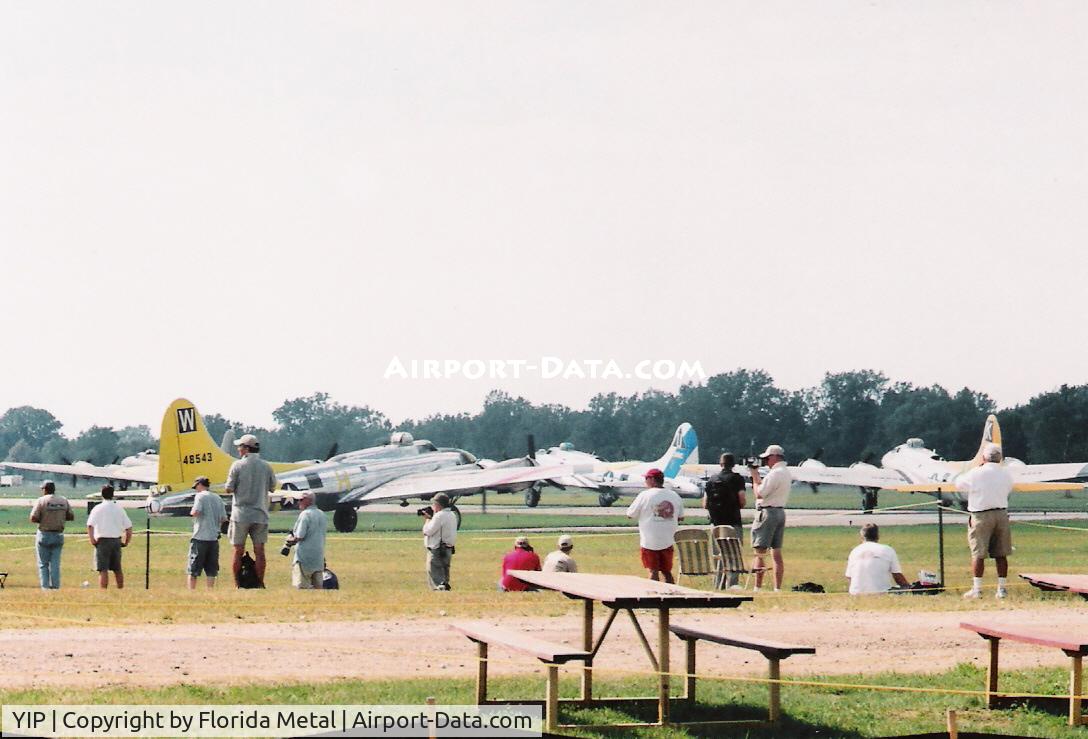 Willow Run Airport (YIP) - B-17s ready to take off