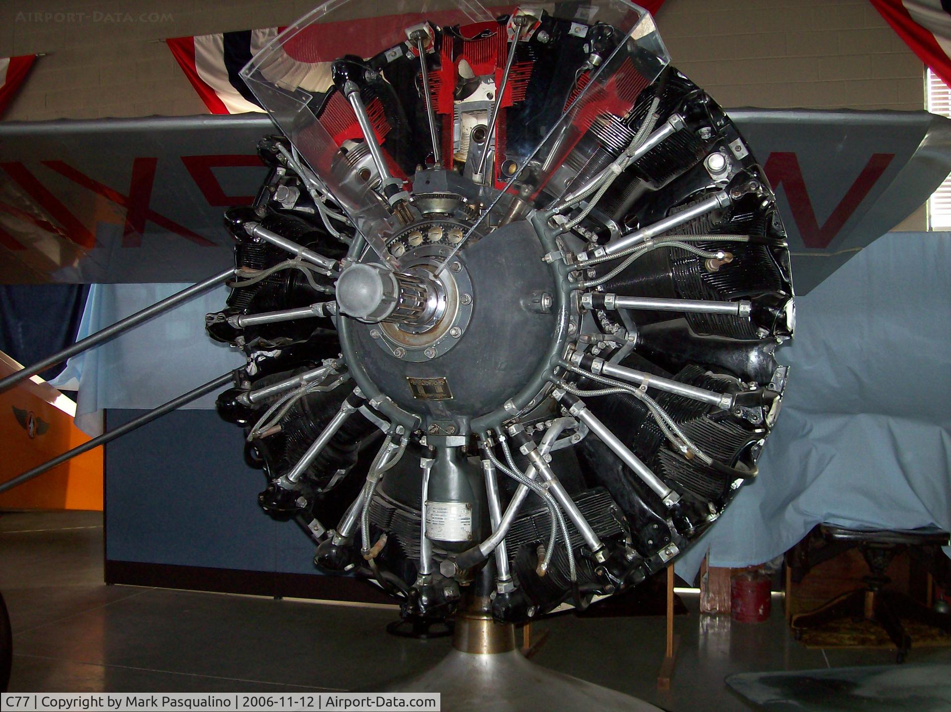 Poplar Grove Airport (C77) - R-1820-97 engine on display at local air museum