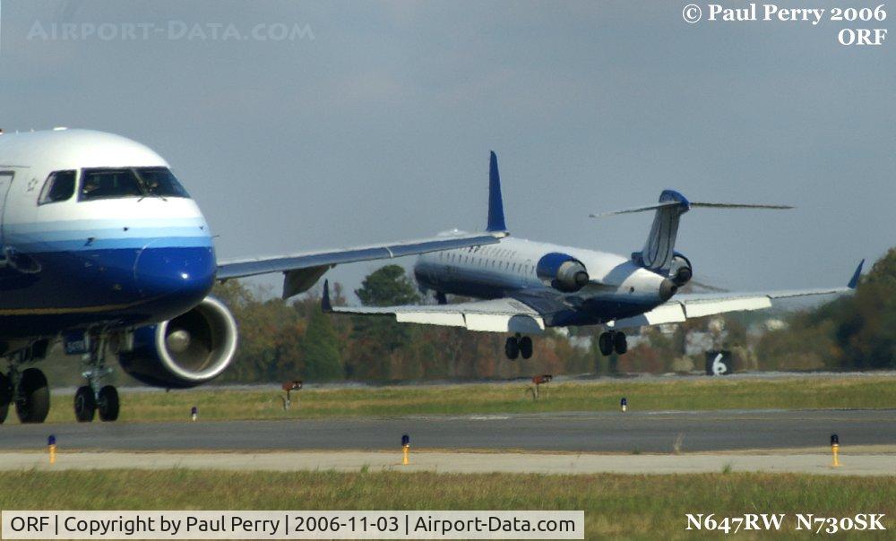 Norfolk International Airport (ORF) - Typical day at Norfolk...one United in, one United out!