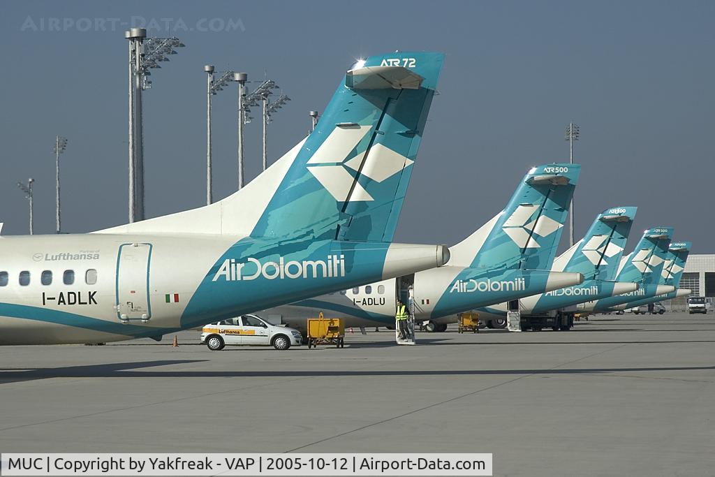 Munich International Airport (Franz Josef Strauß International Airport), Munich Germany (MUC) - Air Dolomiti line up