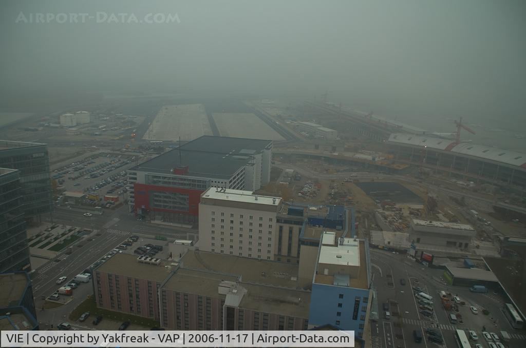 Vienna International Airport, Vienna Austria (VIE) - Foggy view