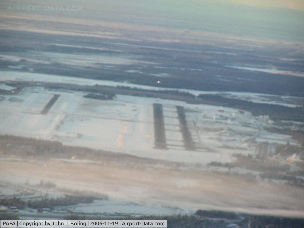 Fairbanks International Airport, Fairbanks, Alaska United States (PAFA) - Turning final for runway 19R at Fairbanks, Alaska