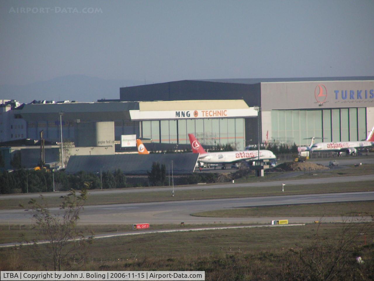 Istanbul Atatürk International Airport, Istanbul Turkey (LTBA) - MNG and Turkish maintenance hangars at Ataturk Airport