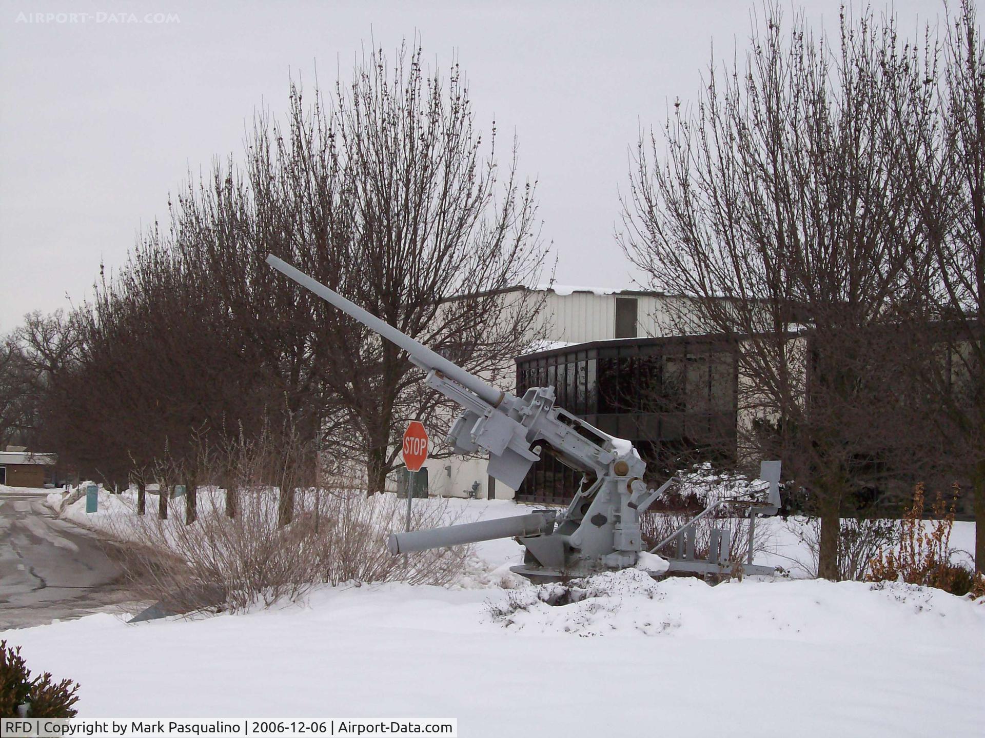 Chicago/rockford International Airport (RFD) - Antiaircraft gun installation at Rockford