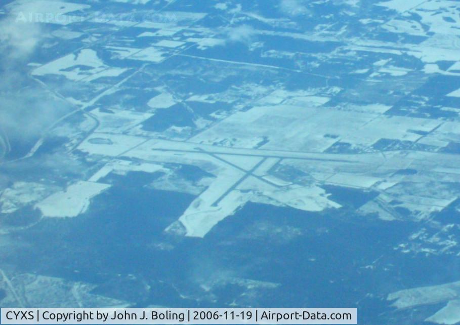 Prince George Airport, Prince George, British Columbia Canada (CYXS) - Prince George, B.C. looking east from FL280