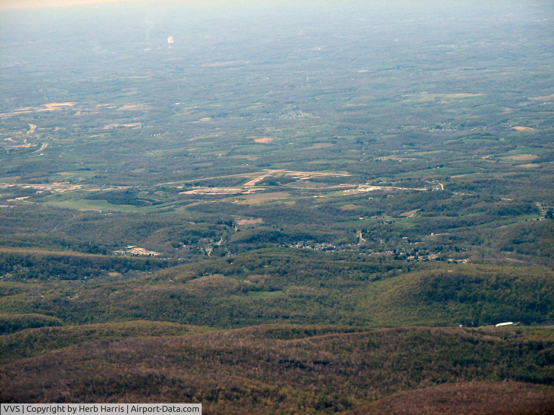 Joseph A. Hardy Connellsville Airport (VVS) - as you climb out, this is how the airport looks from a distance