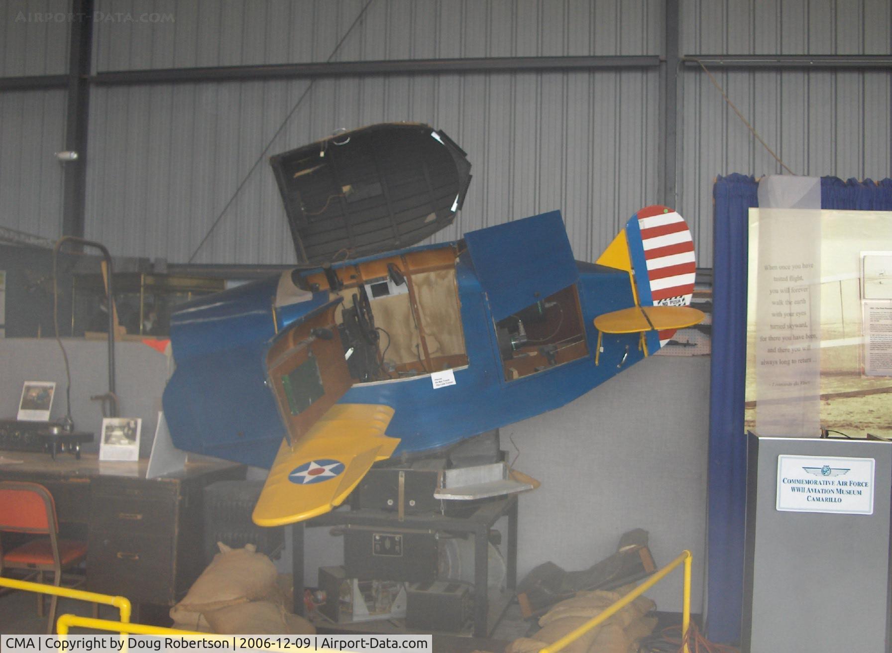 Camarillo Airport (CMA) -  LINK Instrument Trainer of WWII vintage in CAF Museum. I logged 4 hours LINK instrument time during my Primary Flight Training; originally all Link instrument trainers were painted flat black.