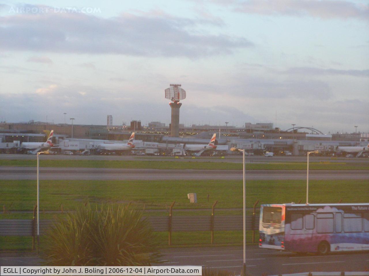 London Heathrow Airport, London, England United Kingdom (EGLL) - Terminal 1 and runway 27R at Heathrow.