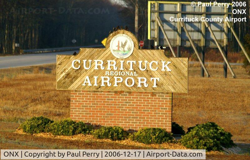 Currituck County Regional Airport (ONX) - The welcome sign, complete with a seal