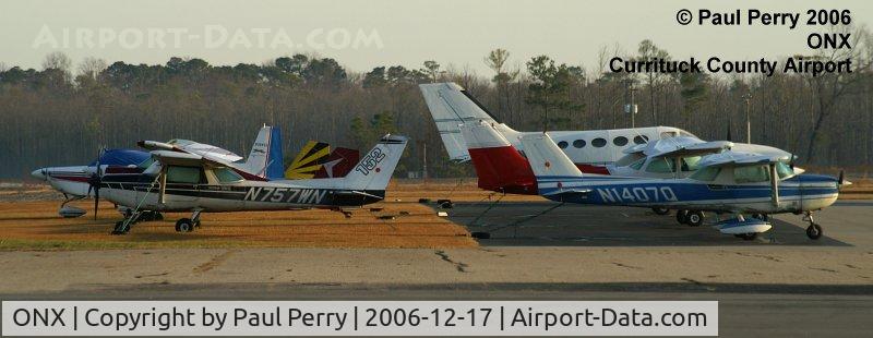 Currituck County Regional Airport (ONX) - The ramp line-up.  Check out the tails