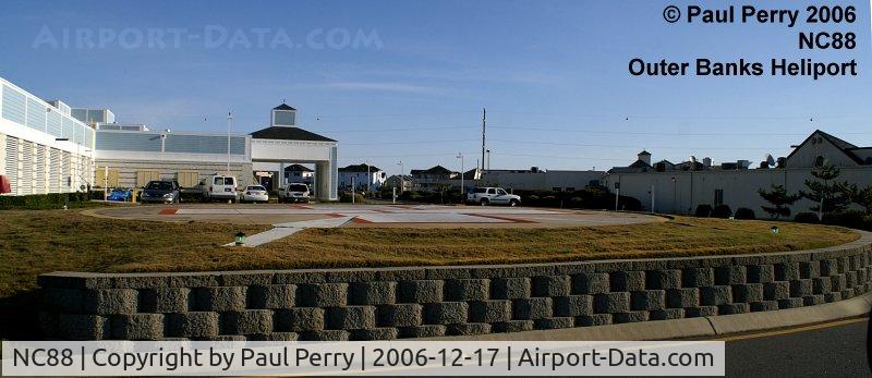 Outer Banks Heliport (NC88) - Looking east, toward the ocean