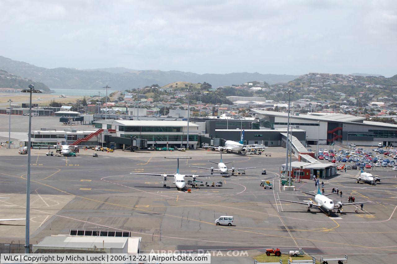 Wellington International Airport, Wellington New Zealand (WLG) - A busy apron at Wellington